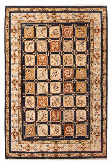 Indian Jamshidpour 4'2" x 6'1" Hand-knotted Wool Rug 