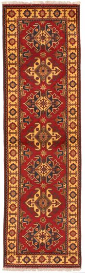 Afghan Finest Kargahi 2'8" x 9'7" Hand-knotted Wool Rug 