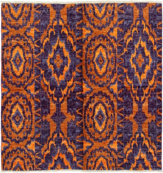 Indian Shalimar 6'0" x 6'3" Hand-knotted Wool Rug 