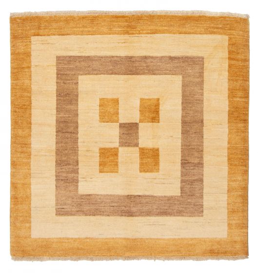 Pakistani Finest Peshawar Ziegler 4'1" x 4'1" Hand-knotted Wool Rug 