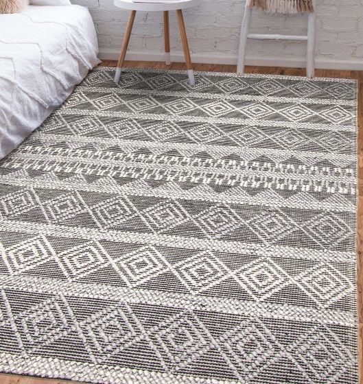 Indian Sienna 5'2" x 7'8" Braid weave Wool Rug 