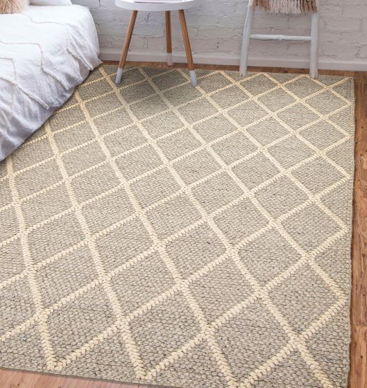 Indian Sienna 5'0" x 7'9" Braid weave Wool Rug 