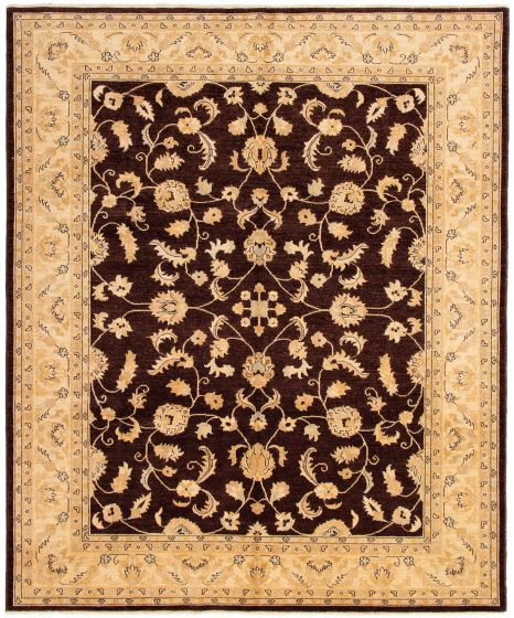 Pakistani Peshawar Oushak 8'2" x 9'9" Hand-knotted Wool Rug 