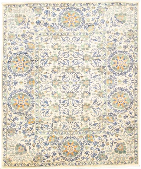 Pakistani Lahore Finest Collection 8'0" x 10'0" Hand-knotted Wool Rug 