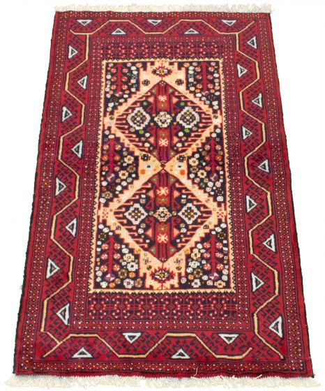 Afghan Akhjah 3'5" x 6'4" Hand-knotted Wool Rug 