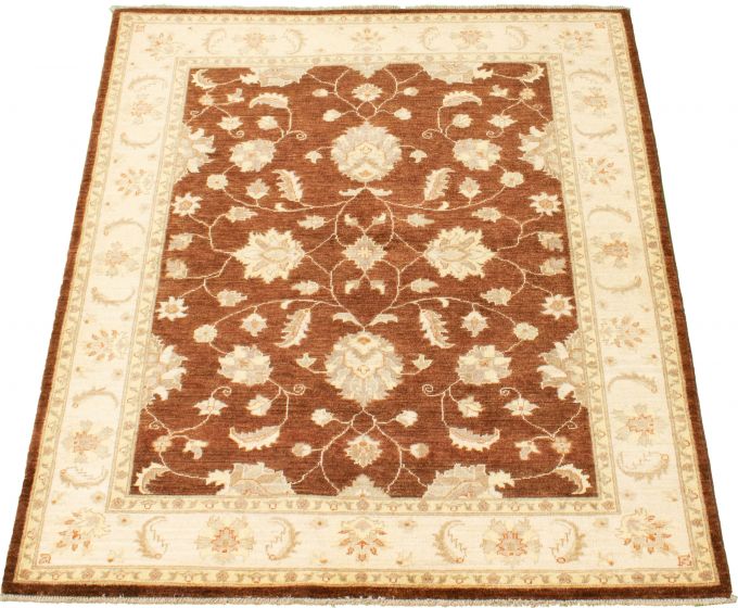 Pakistani Peshawar Oushak 5'2" x 6'4" Hand-knotted Wool Rug 