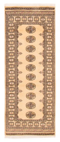 Pakistani Finest Peshawar Bokhara 2'8" x 6'9" Hand-knotted Wool Rug 