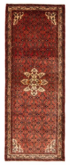 Persian Style 3'10" x 9'10" Hand-knotted Wool Runner Rug 