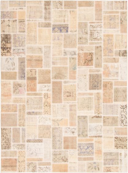 Tapis anatolien vintage patch 7'2" x 9'9" en laine