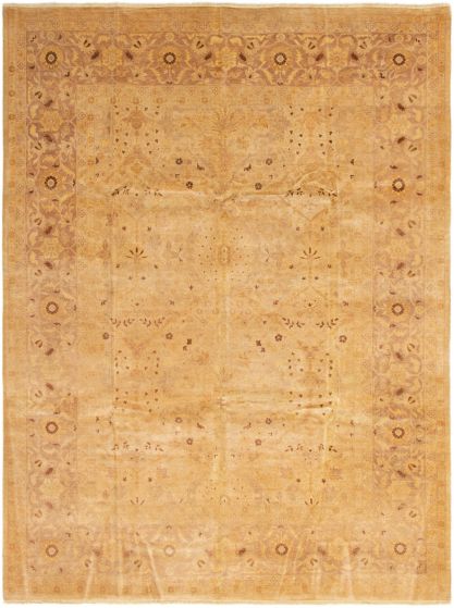 Pakistani Peshawar Oushak 9'0" x 11'10" Hand-knotted Wool Rug 