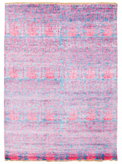 Indian Heritage 5'9" x 7'11" Hand-knotted Silk Rug 