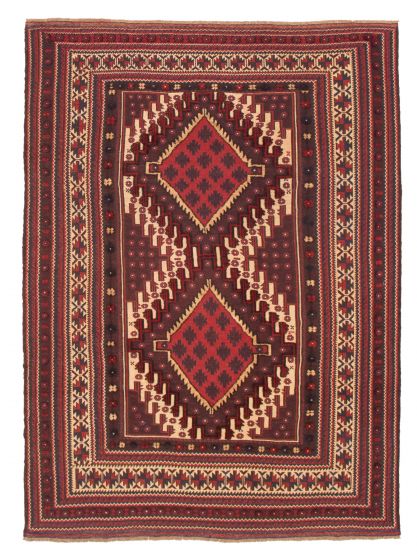 Afghan Tajik Caucasian 6'7" x 8'11" Hand-knotted Wool Rug 