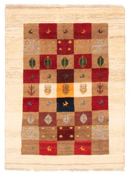 Persian Style Kashkuli Gabbeh 3'10" x 5'7" Hand-knotted Wool Rug 