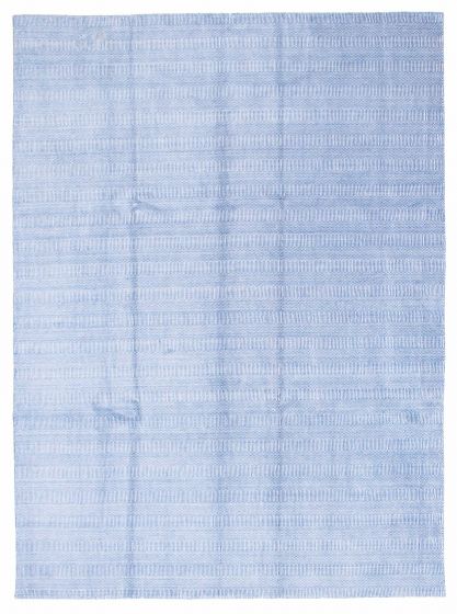 Indian Silk Shadow 8'11" x 11'11" Hand Loomed Wool Rug 
