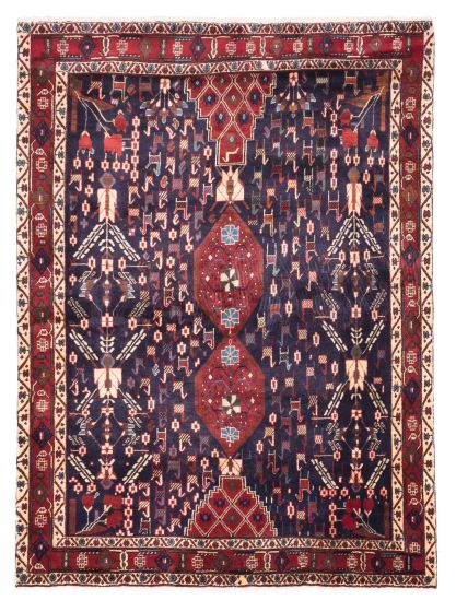 Persian Style 5'1" x 6'9" Hand-knotted Wool Rug 