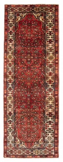 Persian Style 3'5" x 9'9" Hand-knotted Wool Runner Rug 