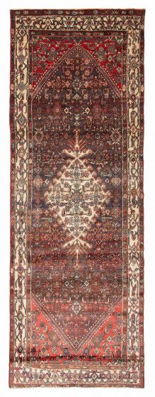 Persian Style 3'7" x 10'3" Hand-knotted Wool Runner Rug 