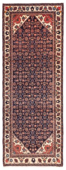 Persian Style 3'8" x 9'10" Hand-knotted Wool Runner Rug 