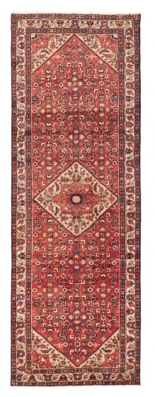 Persian Style 3'5" x 9'10" Hand-knotted Wool Runner Rug 