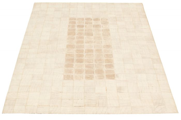 Argentina Cowhide Patchwork 5'0" x 8'0" Handmade Leather Rug 
