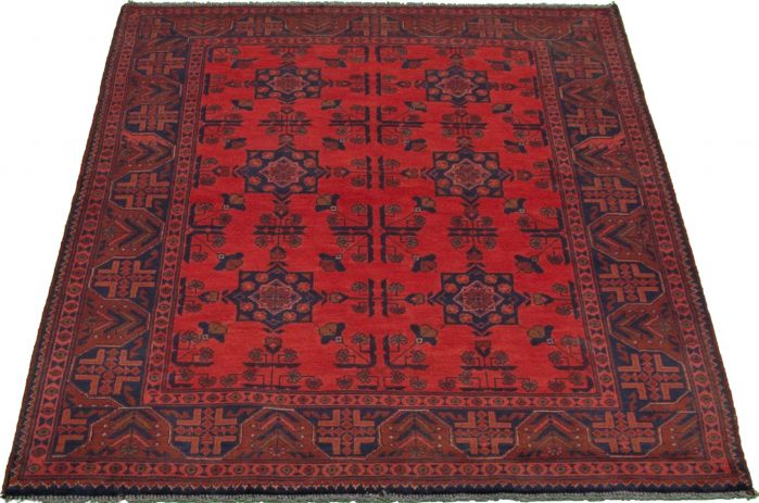Afghan Finest Khal Mohammadi 4'2" x 6'3" Hand-knotted Wool Rug 