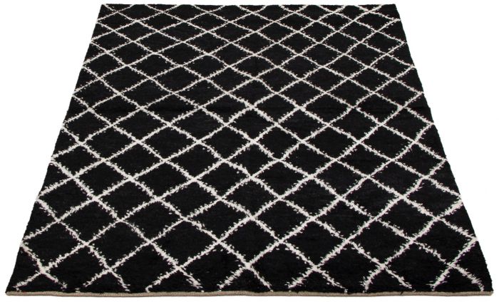 Indian Arlequin 6'0" x 9'0" Hand-knotted Wool Rug 