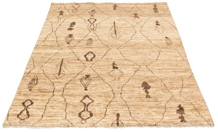 Pakistani Marrakech 6'10" x 8'10" Hand-knotted Wool Rug 