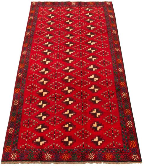 Persian Style 4'11" x 9'8" Hand-knotted Wool Rug 