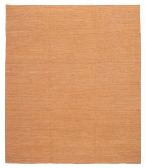 Turkish Ankara 10'4" x 12'0" Flat-Weave Wool Kilim 