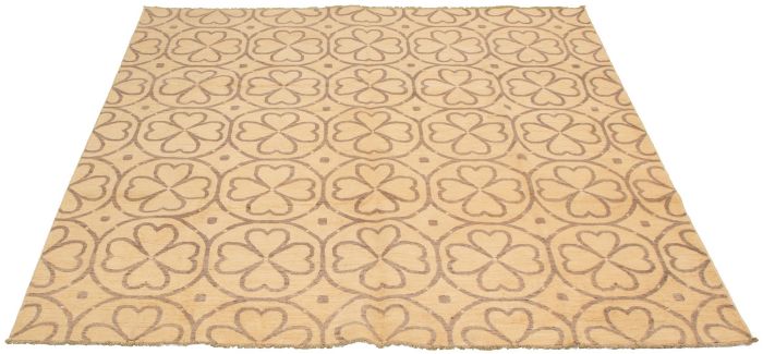 Pakistani Peshawar Ziegler 8'1" x 8'8" Hand-knotted Wool Rug 