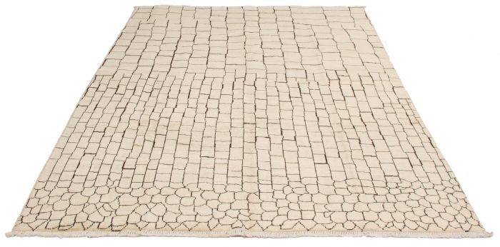 Indian Tangier 8'10" x 11'10" Hand-knotted Wool Rug 