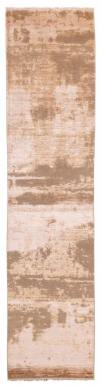 Indian Legacy 2'7" x 12'0" Hand-knotted Silk & Wool Runner Rug 