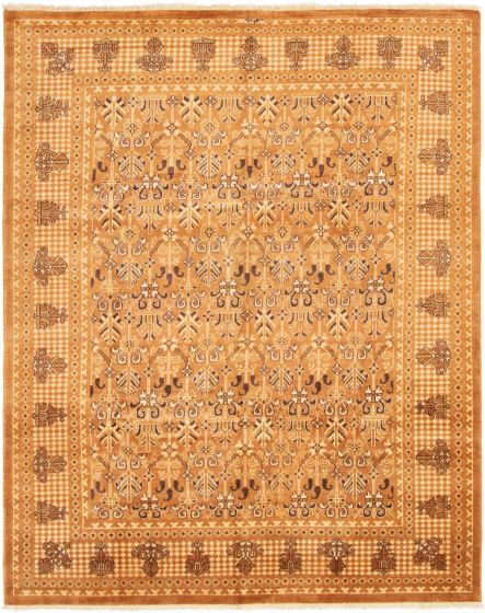 Indian Shalimar 8'0" x 9'10" Hand-knotted Wool Rug 