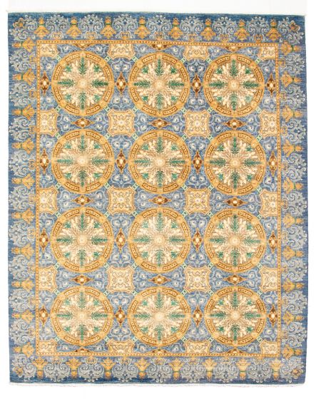 Pakistani Lahore Finest Collection 9'2" x 12'6" Hand-knotted Wool Rug 