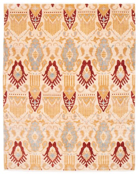 Indian Mystique 9'0" x 11'10" Hand-knotted Wool Rug 