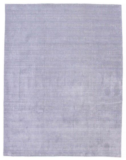 Indian Silk Shadow 9'2" x 11'10" Hand Loomed Wool Rug 