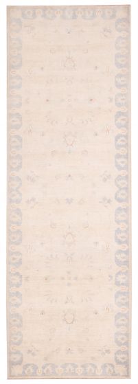 Pakistani Peshawar Oushak 3'3" x 9'10" Hand-knotted Wool Rug 