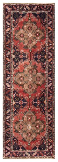 Persian Style 3'5" x 10'6" Hand-knotted Wool Rug 