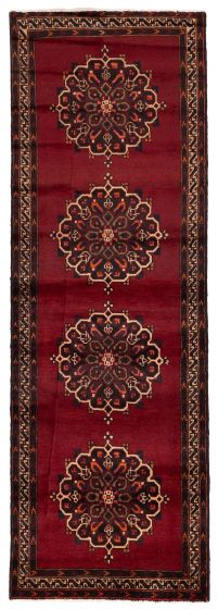 Persian Style 3'3" x 9'9" Hand-knotted Wool Runner Rug 