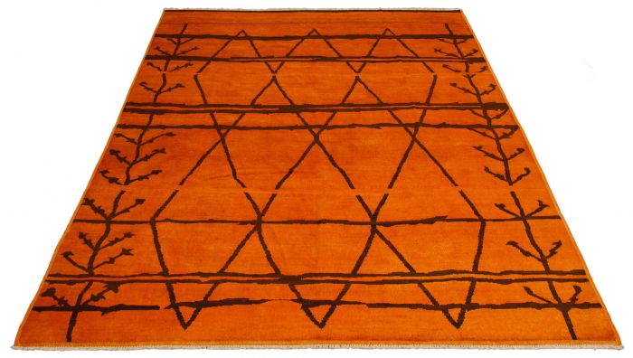 Indian Vibrance 10'0" x 13'3" Hand-knotted Wool Rug 
