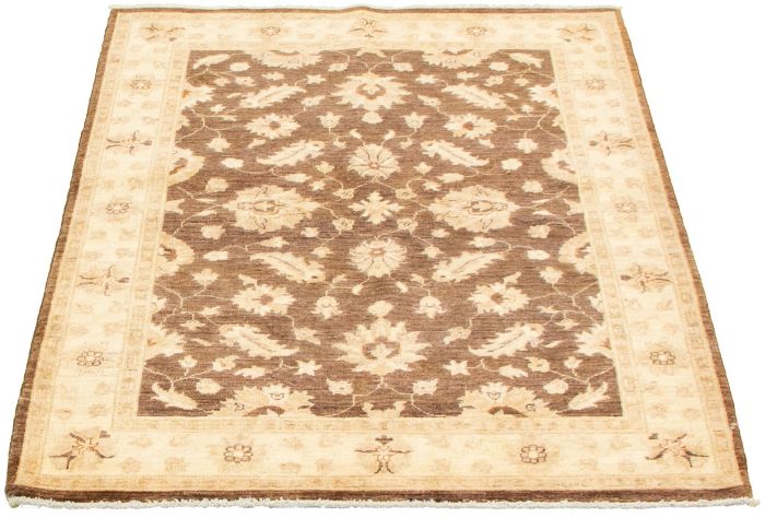 Pakistani Peshawar Oushak 4'2" x 6'0" Hand-knotted Wool Rug 