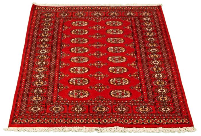 Pakistani Finest Peshawar Bokhara 3'11" x 5'8" Hand-knotted Wool Rug 