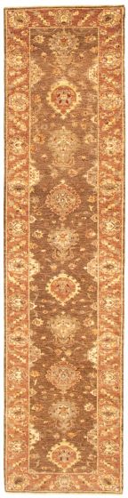 Pakistani Peshawar Oushak 2'5" x 11'7" Hand-knotted Wool Rug 