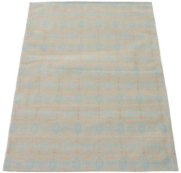 Indian Collage 4'9" x 6'9" Handmade Chenille Rug 