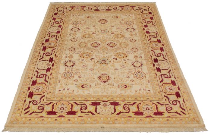 Pakistani Peshawar Oushak 6'1" x 9'4" Hand-knotted Wool Rug 