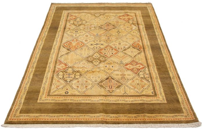 Pakistani Peshawar Oushak 5'10" x 8'9" Hand-knotted Wool Rug 