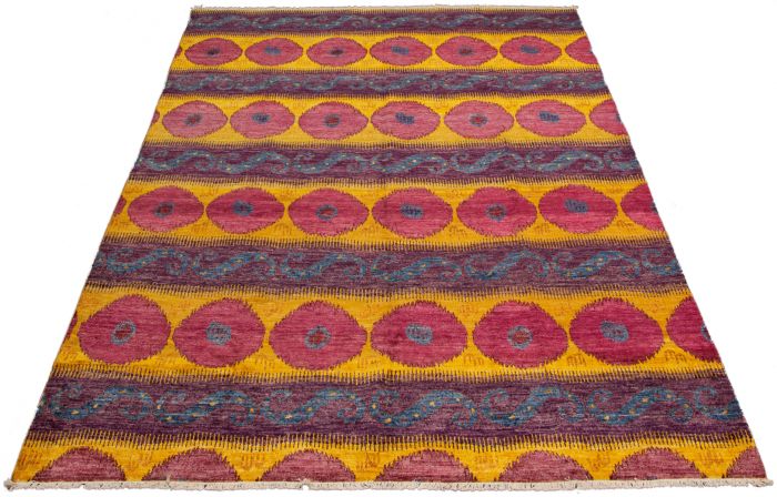 Indian Shalimar 9'10" x 14'2" Hand-knotted Wool Rug 
