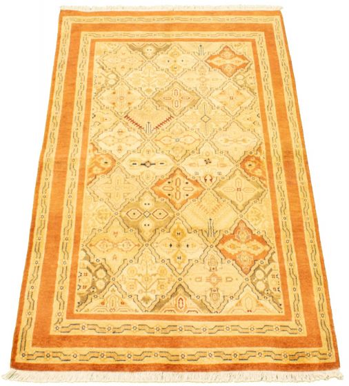 Pakistani Peshawar Ziegler 4'0" x 6'5" Hand-knotted Wool Rug 
