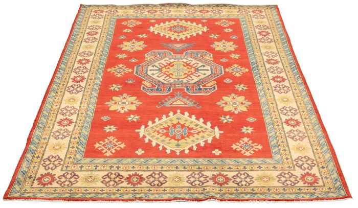 Afghan Finest Ghazni 6'8" x 9'7" Hand-knotted Wool Rug 