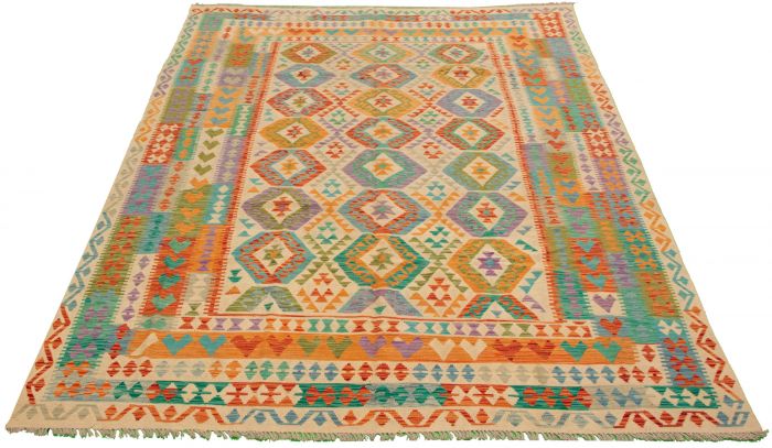 Turkish Sivas 8'1" x 11'8" Flat-Weave Wool Kilim 